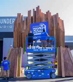 Arch Setup with scissor lift